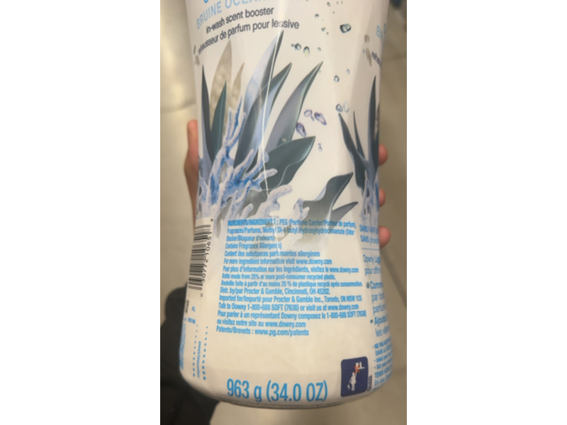 Downy Light In-Wash Scent Booster, Ocean Mist, 34.0 oz/963 g