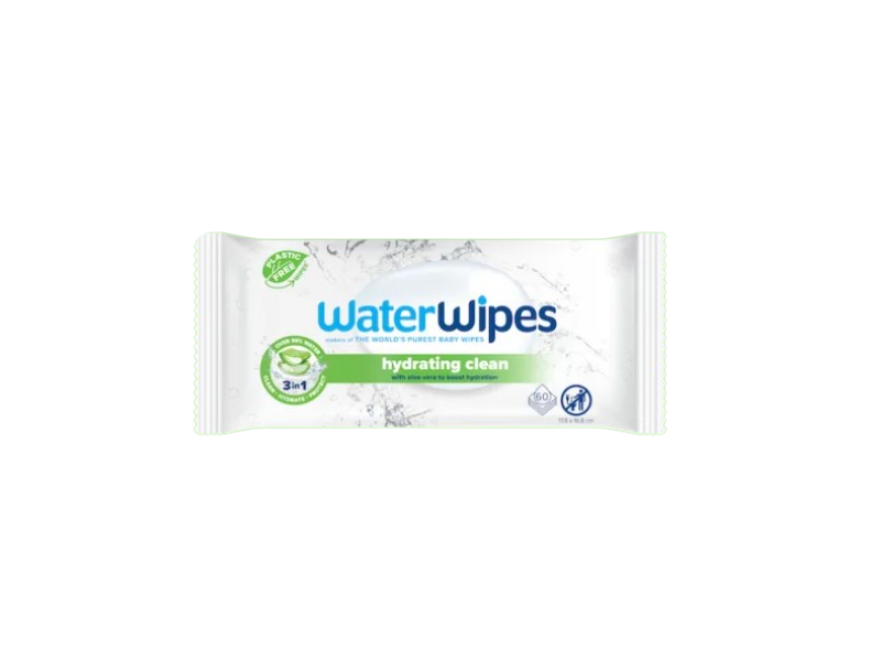 WaterWipes Hydrating Clean Baby Wipes, 60 Count