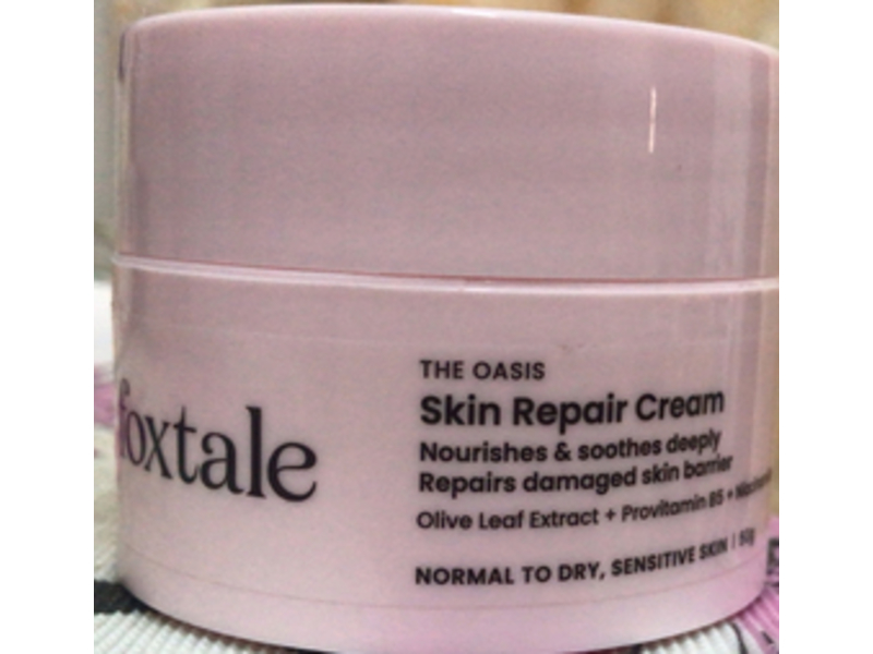 Foxtale Skin Repair Cream, Olive Leaf Extract + provitamin B5 + Niacinamide, 50 g