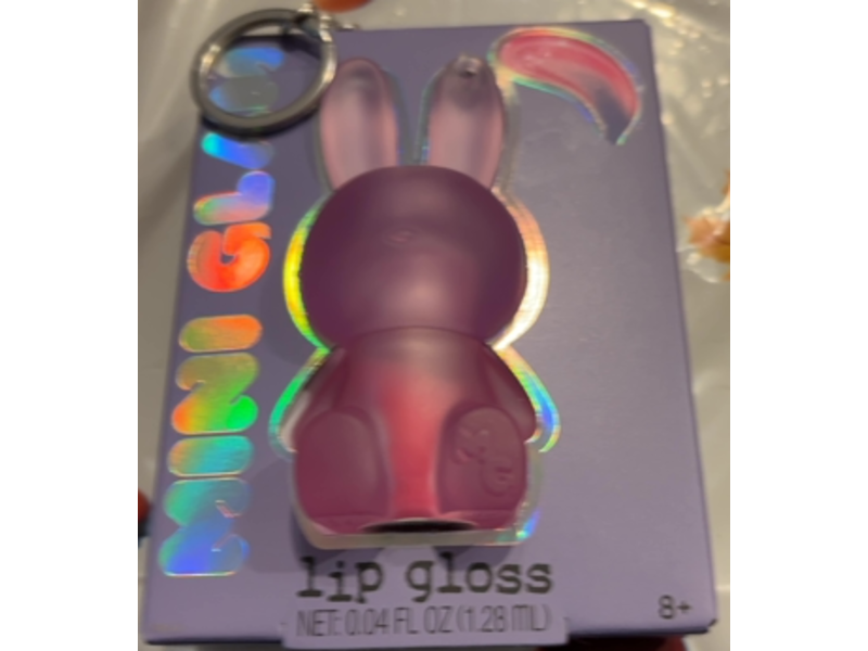 Mini Glam Bunny Lip Gloss, Purple, 0.04 fl oz/1.28 mL
