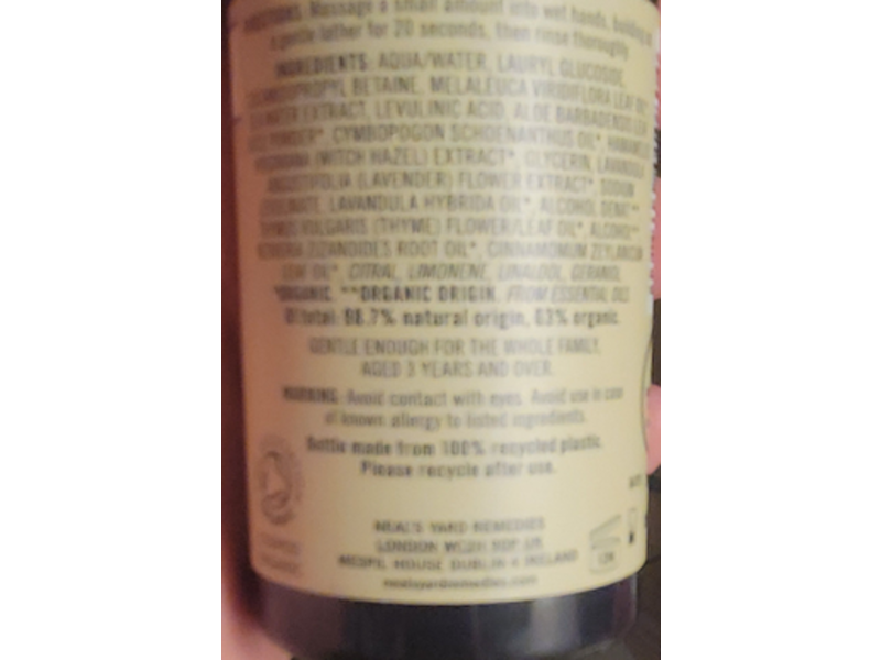 Neal's Yard Remedies Defend & Protect Hand Wash, 6.25 fl oz/185 mL