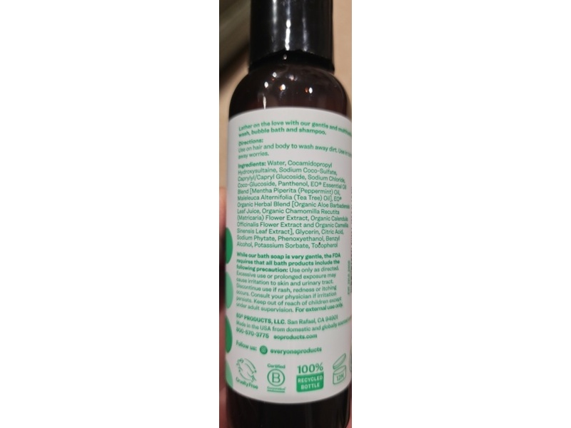 Everyone Nourishing + Multitasking 3 In 1 Soap, Peppermint + Tea Tree, 2 fl oz/59 mL