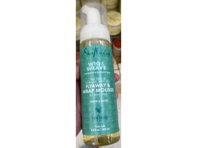 Sheamoisture Wig & Weave Flyaway & Wrap Mousse ,Aloe Vera, Tea Tree & Borage Seed Oil, 7.5 fl oz/222 mL