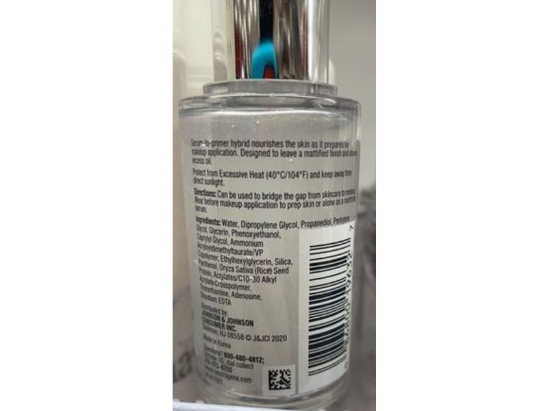 Neutrogena Shine Control Matte Primer + Serum, Rice Protein, 1 fl oz/30 mL