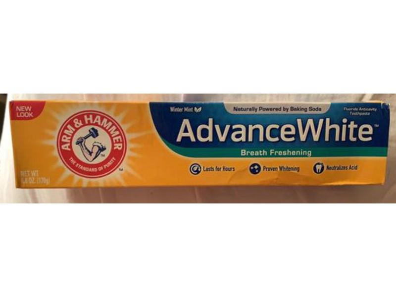 Arm & Hammer Advance White Breath Freshening Toothpaste, Winter Mint, 6 oz/170 g