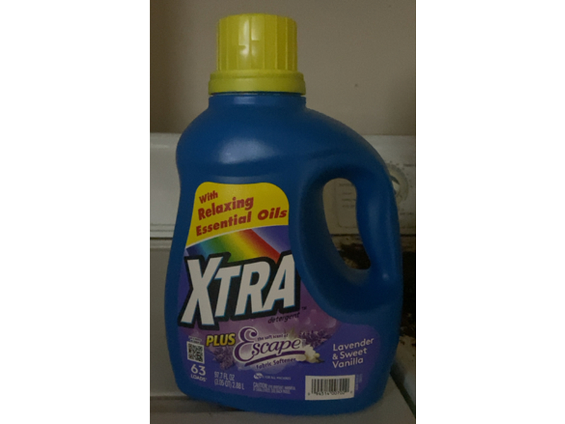 Xtra Plus Escape Fabric Softener, Lavender & Sweet Vanilla, 63 Loads, 97.9 fl oz/2.88 L