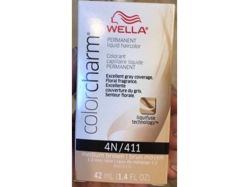 Wella Color Charm Permanent Liquid Hair Color, 4N/411 Medium Brown, 1.4 fl oz/42 mL