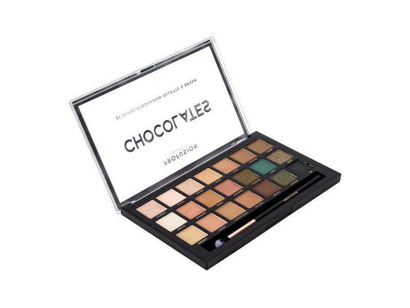 Profusion Cosmetics Eyeshadow, Chocolate, 21 Shade Palette