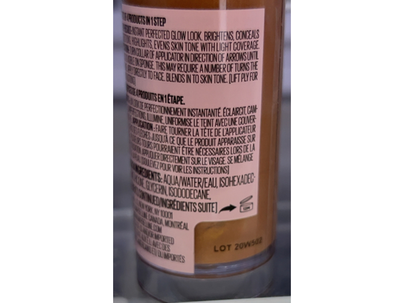 Maybelline New York Perfector 4-In-1 Glow Makeup, 02 Medium Moyen, 0.68 fl oz/20 mL