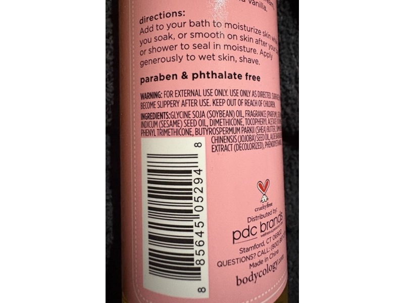 Bodycology Ultra-Moisturizing Body, Bath & Shave Oil, 7.5 fl oz/222 mL