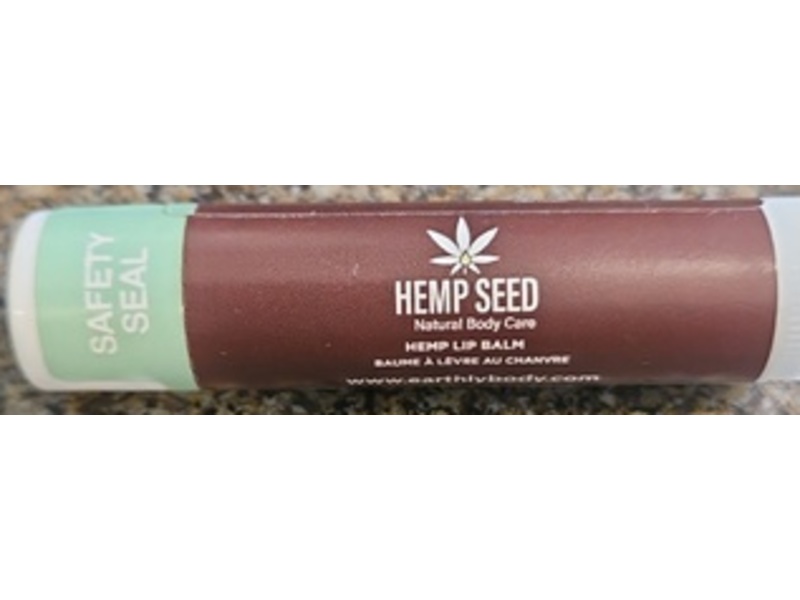 Earthly Body Hemp Seed Lip Balm, Spearmint, 0.19 oz/5.39 g