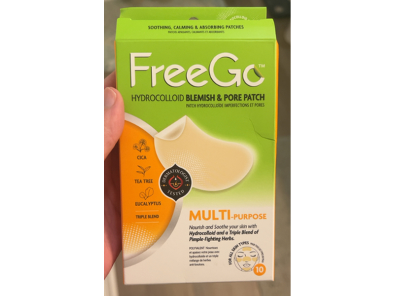 FreeGo Multi - Purpose Blemish & Pore Patch, Hydrocolloid, 10 Count