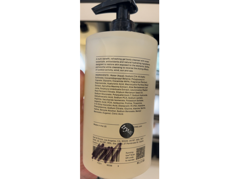 Salt & Stone Body Wash, Black Rose & Oud, 15.2 fl oz/450 mL