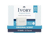 Ivory Gentle Bar Soap, Original Scent, 3.17 oz/90 g, 10 Count - thumbnail 1