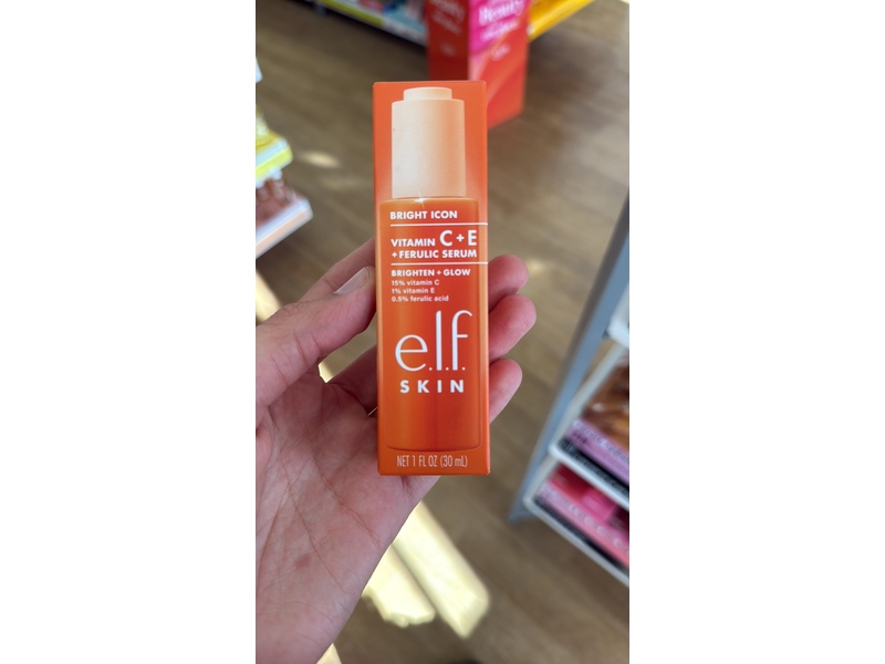 e.l.f. Cosmetics Bright Icon Vitamin C + E + Ferulic Serum, 1.0 fl oz/30 mL