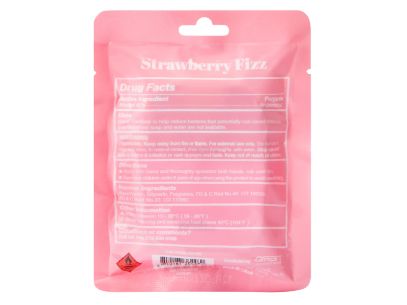 Five Below Hand Sanitizer, Strawberry Fizz, 1.2 fl oz/35 mL