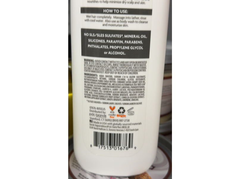 Cantu 2-In-1 Hair & Body Wash, 13.5 fl oz/400 mL, Pack Of 3