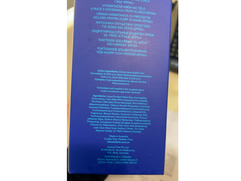 Ultra Violette Extreme Screen Hydrating Body + Hand Skinscreen, SPF 50+, 16.9 fl oz/500 mL