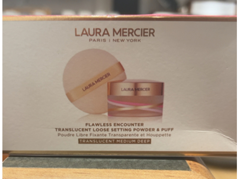 Laura Mercier Flawless Encounter Translucent Loose Setting Powder & Puff, Translucent Medium Deep, 1 oz/29 g