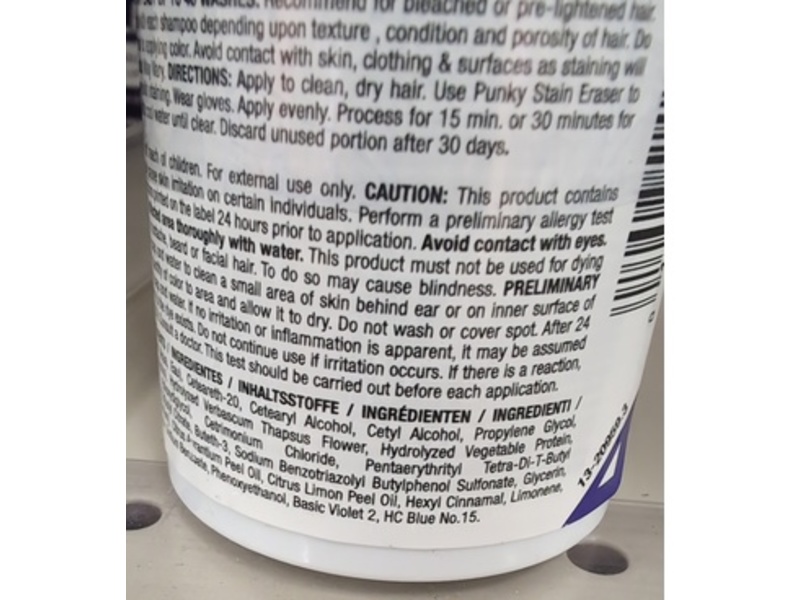 Punky Colour Semi-Permanent Conditioning Hair Color, Violet, 3.5 fl oz/100 mL