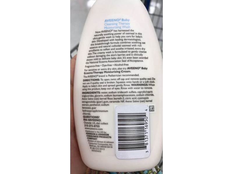 Aveeno Baby Cleansing Therapy Moisturizing Wash, 8 fl oz/236 mL