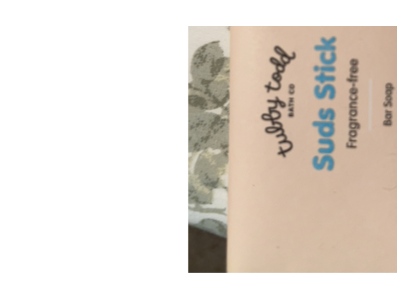 Tubby Todd Bath Co Suds Stick Bar Soap, Fragrance-Free, 5 oz/146 g