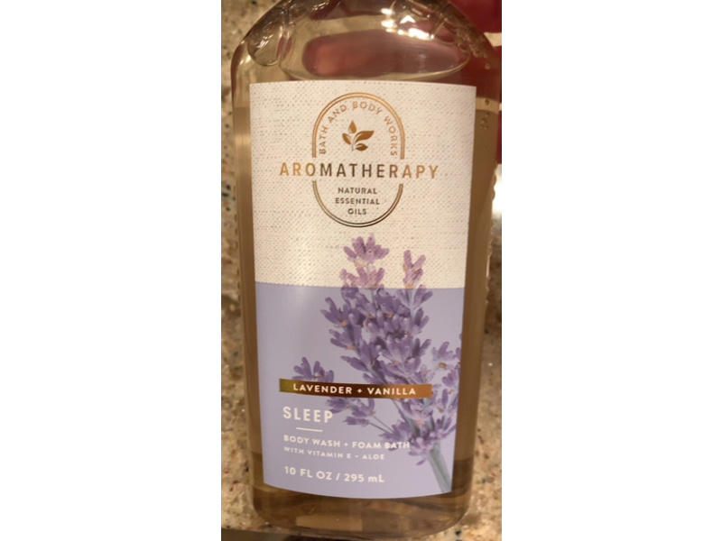 Bath & Body Works Aroma Therapy Body Wash + Foam Bath, Lavender + Vanilla, 10 fl oz/295 mL