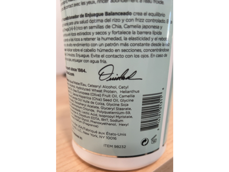 Ouidad Vitalcurl+ Classic Curls Balancing Rinse Conditioner, 33.8 fl oz/1 L