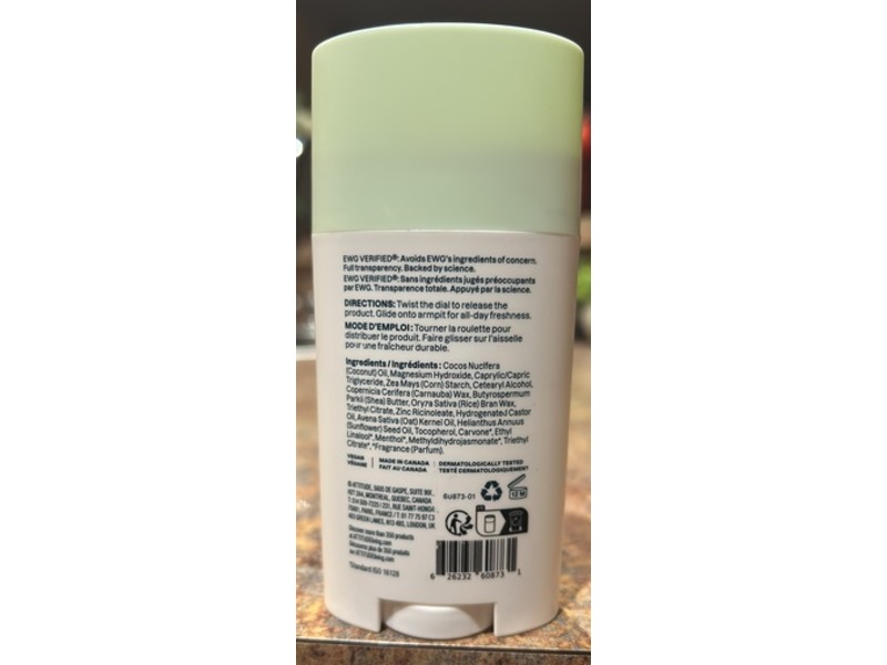 Attitude Deodorant Sensitive Natural, Fresh Apple, 2.64 oz/75 g