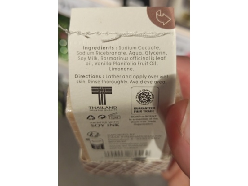 Soap-n-Scent Soy Milk Vanilla & Rosemary Handmade Soap,3.5 oz/100 g