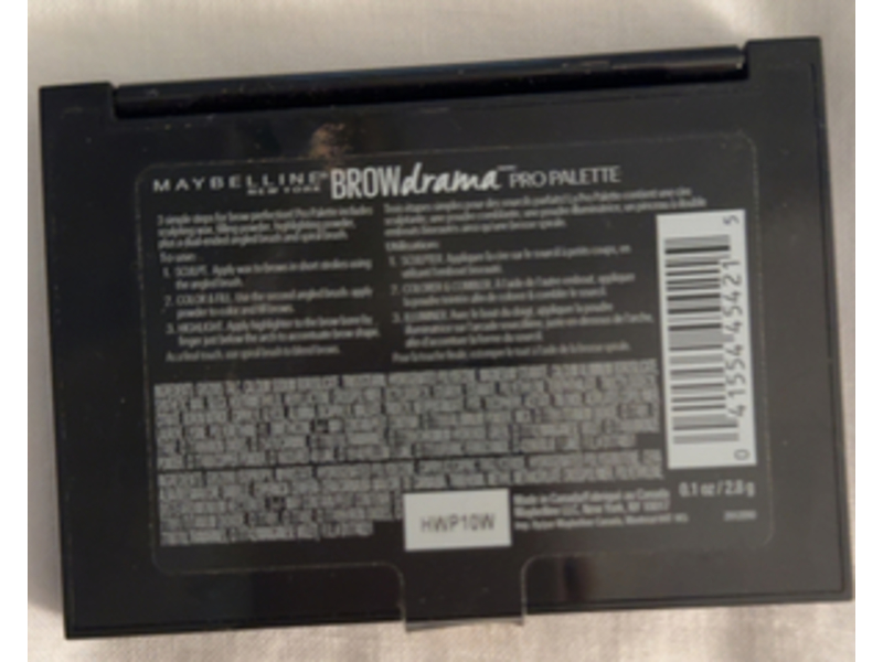 Maybelline New York, Brow Drama Pro Palette, 250 Blonde, 0.1 oz/2.8 mL