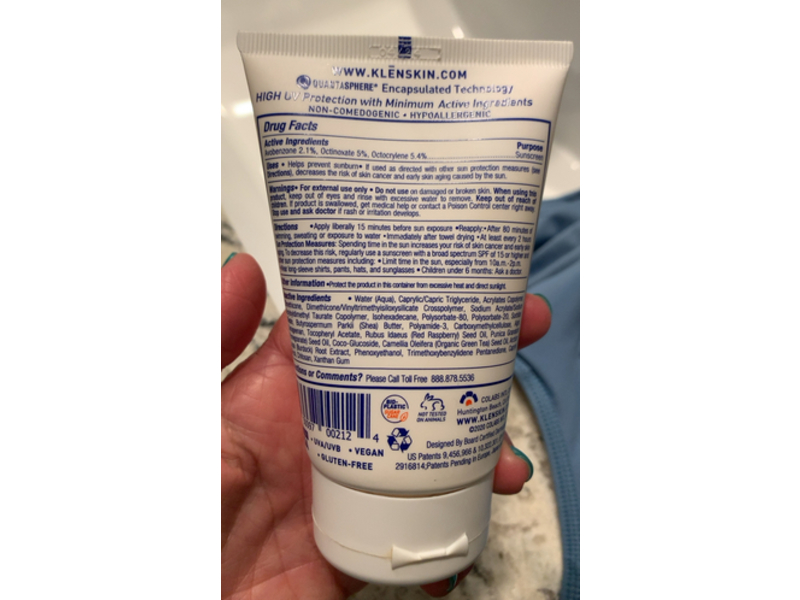 Klenskin Face & Body Sunscreen Lotion, SPF 50, 4 fl oz/118 mL