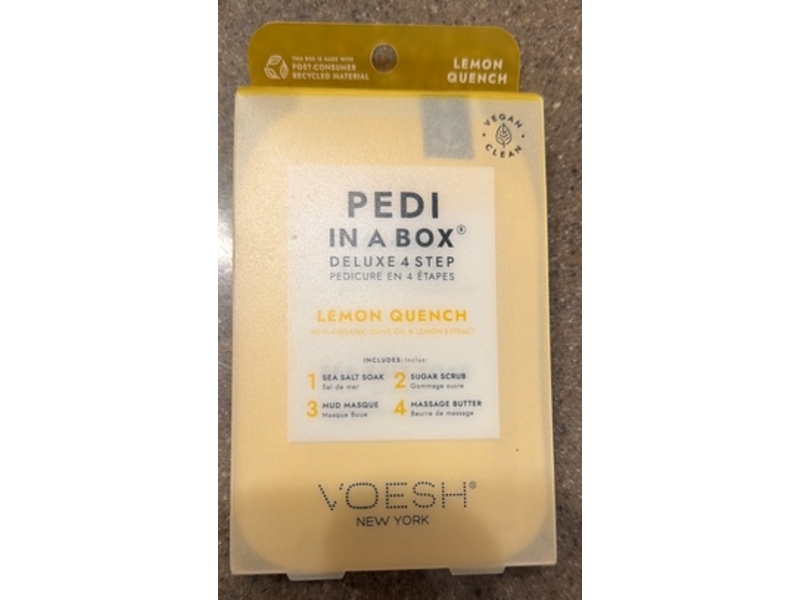 Voesh Pedi In Box Deluxe 4 Step Kit, Lemon Quench