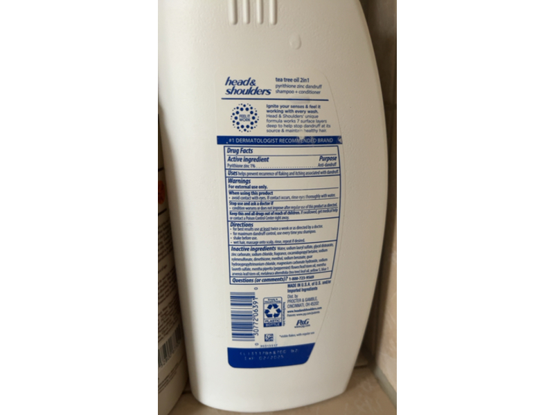 Head & Shoulder 2 In 1 Dandruff Shampoo + Conditioner, Tea Tree Oil, 28.2 fl oz/835 mL