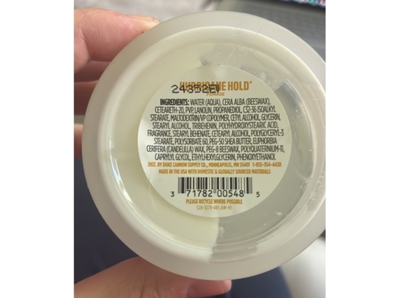 Duke Cannon Hurricane Hold Pomade, 2 oz/60 mL