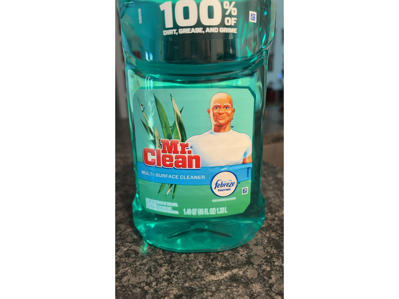 Mr. Clean Multi-Surface Cleaner, Meadows & Rain, 45 fl oz/1.33 L, Pack Of 6