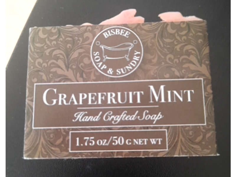 Bisbee Soap & Sundry Hand Crafted Soap, Grapefruit Mint, 1.75 oz/50 g