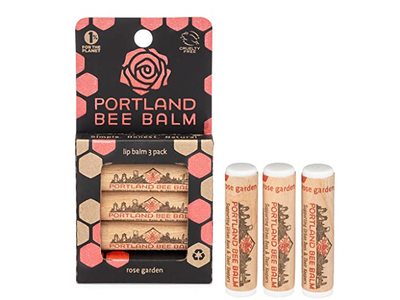 Portland Bee Lip Balm, Rose Garden, 0.15 oz/4.2 g, 3 Pack