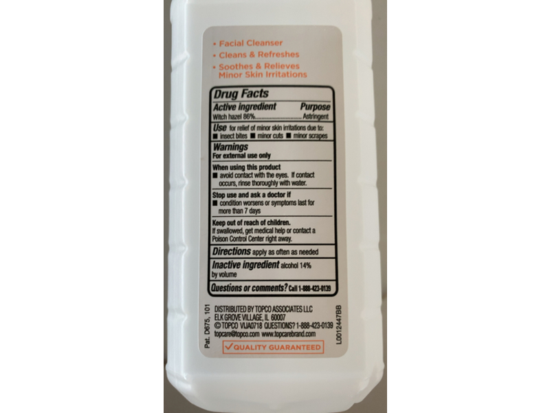 Top Care Witch Hazel Astrinent,16 fl oz/473 mL