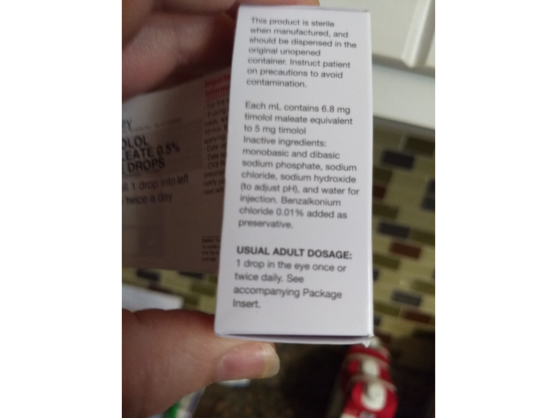 Timolol Maleate 0.5%, 5 mL, Rising Pharmaceuticals (RX)