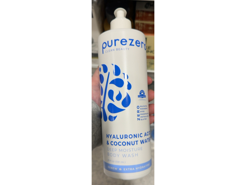 Purezero Deep Moisture Body Wash, Hyaluronic Acid & Coconut Water, 20 fl oz/591 mL