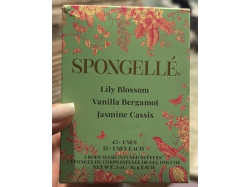 Spongelle Body Wash, Lily Blossom, Vanilla Bergamoot, Jasmine Cassis, 3 oz/85 g