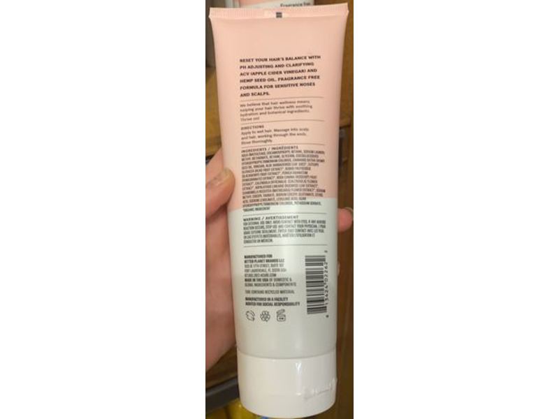 Acure Buildup Balancing Hemp & Acv Shampoo, Fragrance Free, 8 fl oz/236.5 mL