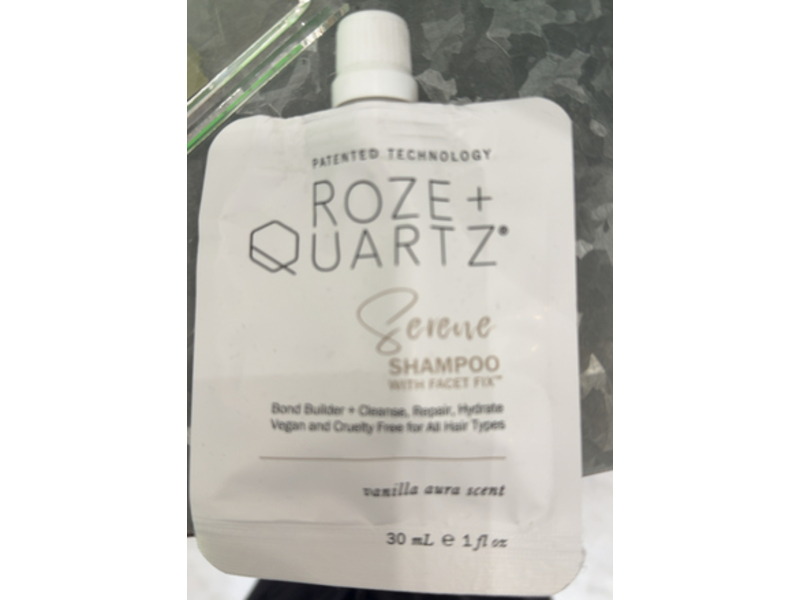 Roze + Quartz Serene Shampoo, Vanilla Aura Scent, 1fl oz/30 mL
