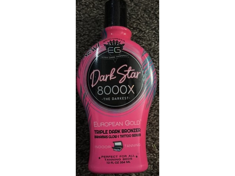 European Gold Dark Star 8000X Ultra Dark Tanning Bronzer, 12 fl oz/354 mL