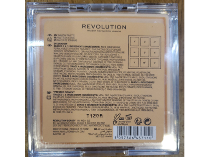 Revolution Ultimate Nudes Eye Shadow Palette, Light, 0.03 oz/0.9 g