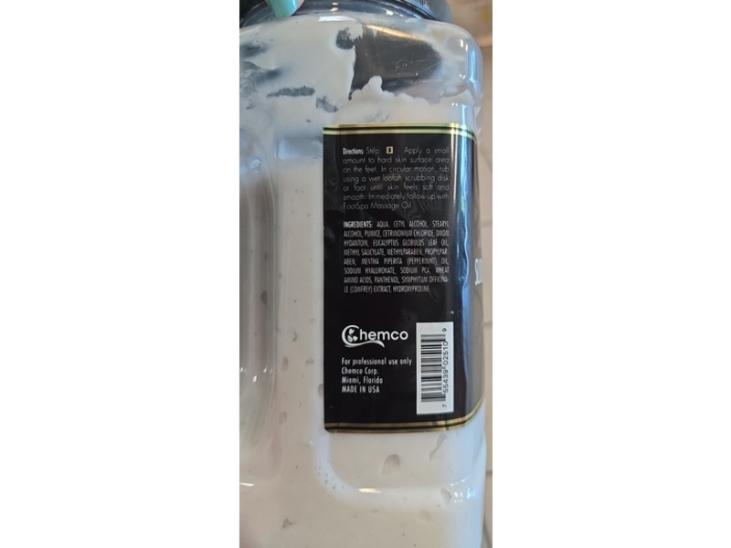 Foot Spa Sloughing Cream, Peppermint & Eucalyptus, 128 fl oz/3785 mL