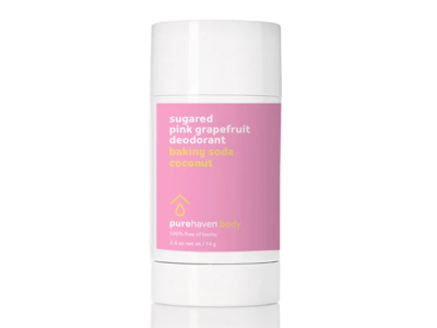 PureHaven Body Deodorant Stick, Sugared Pink Grapefruit, 2.6 oz/74 g