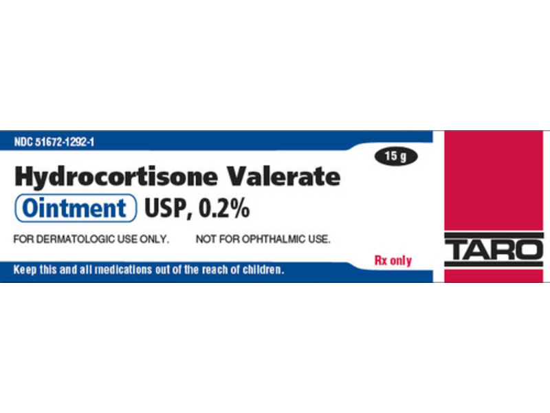 Hydrocortisone Valerate Ointment 0.2%, 60 g, Taro (Rx)