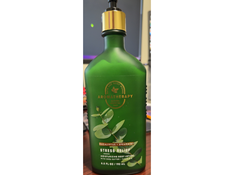 Bath & Body Works Stress Relief Moisturizing Body Lotion, Eucalyptus Spearmint, 6.5 fl oz/192 mL